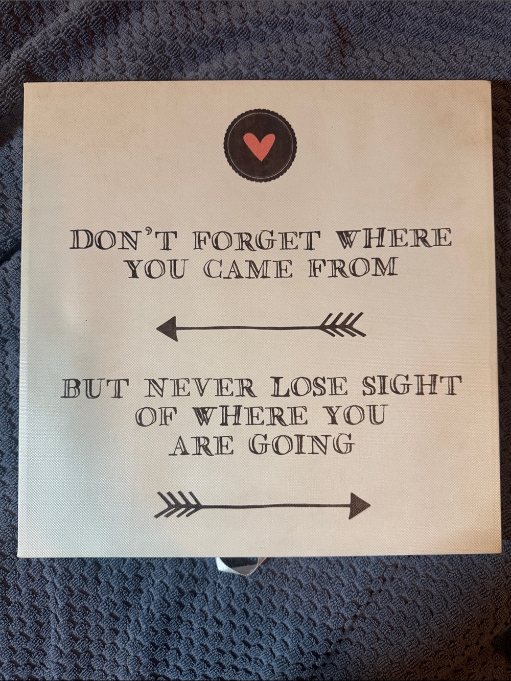 Inspirational Arrow Wall Art - Cream and Black